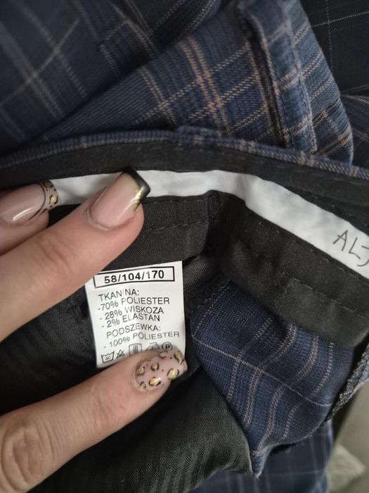 Garnitur męski l krata