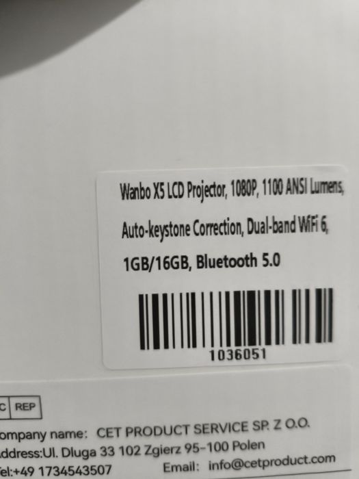 Projector wambo X5 com garantia de cerca de 1 ano e meio