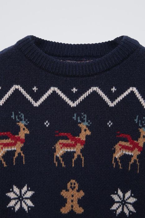 Свитер новогодний zara