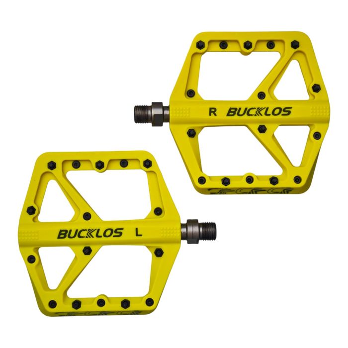 BUCKLOS pedały żółte platformy platformowe nylon nylonowe żółty