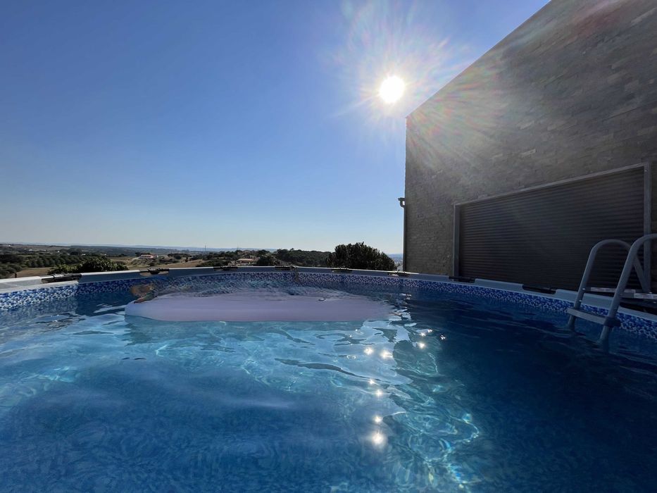 Piscina desmontável Bestway Steel Pro Max 4,57x1,22m c/ bomba, filtro, escada e cobertura
