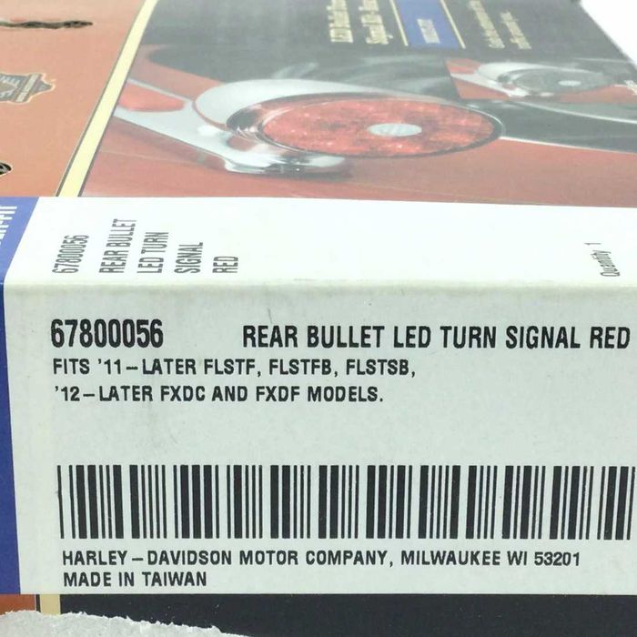 harley 2008-2017 led red bullet turn signal kit 67800056