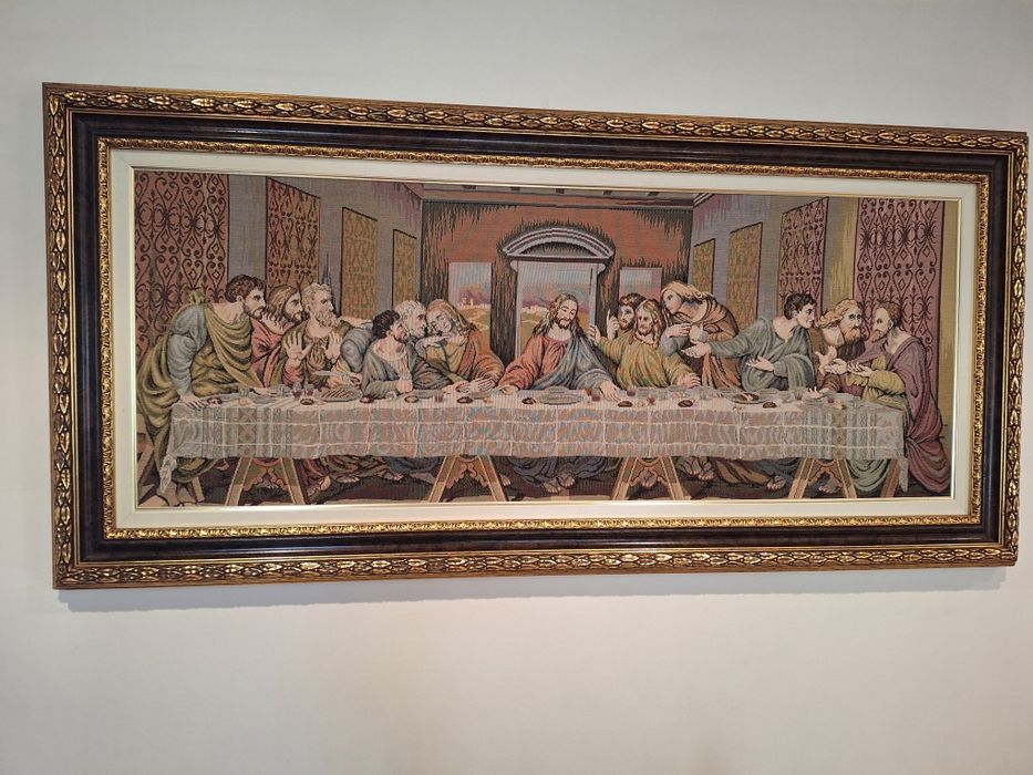 Mesa dos apóstolos quadro em tapeçaria