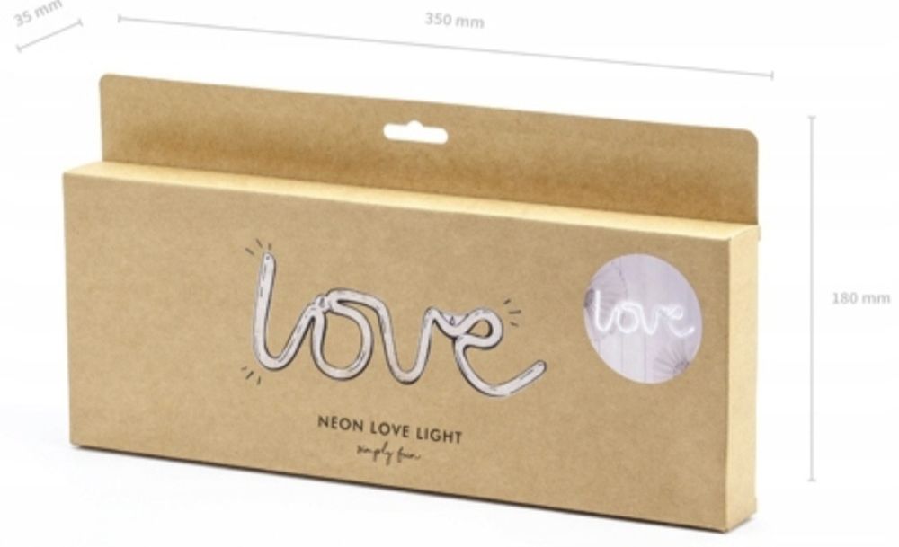 NOWY neon LED napis LOVE na ściankę na baterie