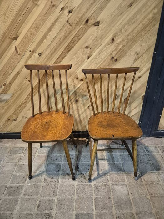 10x Krzesło drewniane PRAWDZIWE RETRO VINTAGE! Krzesła patyczaki, loft