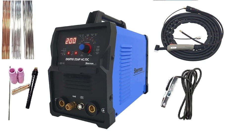 Spawarka TIG Digitig 226P AC/DC Pulse Sherman + druty tig