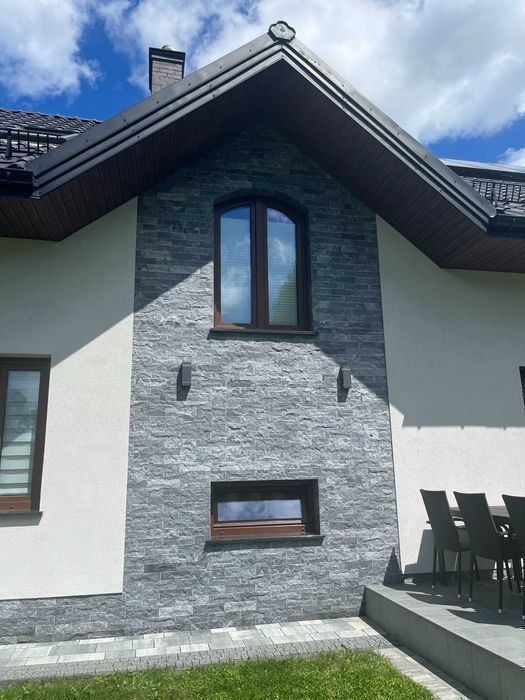Płytka marmur Crystal Black 30x10x1,5 cm Marmury Elewacja czarny płytki marmurowe marmurowa czarna antracyt podmurówka