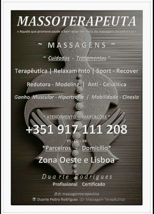 Massoterapeuta  profissional certificado
