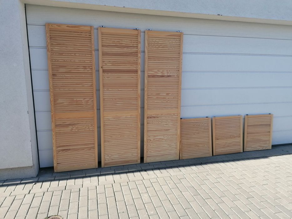 Drzwi shutters Leroy Merlin drewno sosnowe