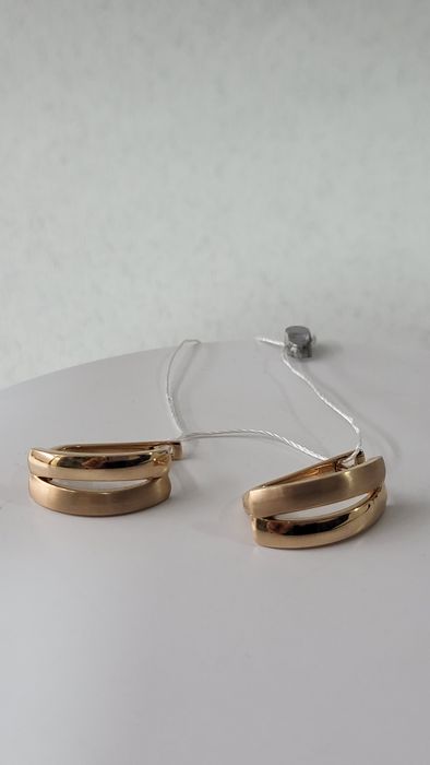 Сережки  золото 585, маса 4.01