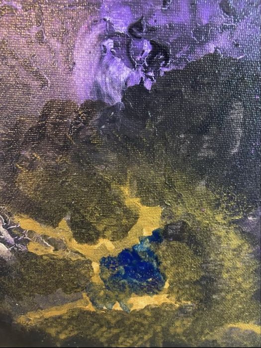 Telas pintadas a mao em acrilico