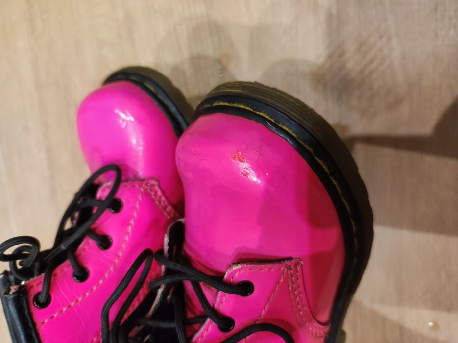 Buciki za kostkę/glany dr Martens ròżowe