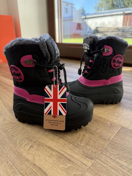 Śniegowce Ocieplane Dziewczęce I Buty Dziecięce Lee Cooper Rozmiar 32 - 18 cm • Szybka Wysyłka!
