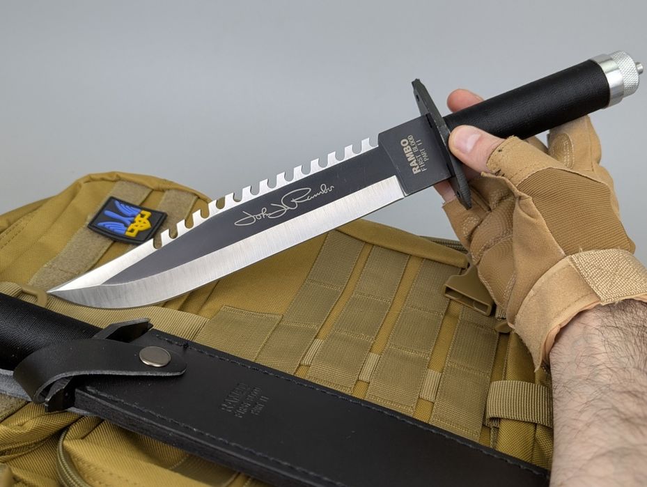 Большой нож выживания. Тактичний ніж з шкіряним чохлом