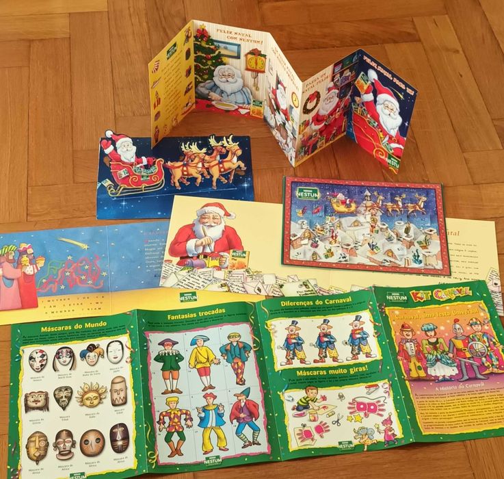 Nestum postais Natal e Kit Carnaval Anos 90