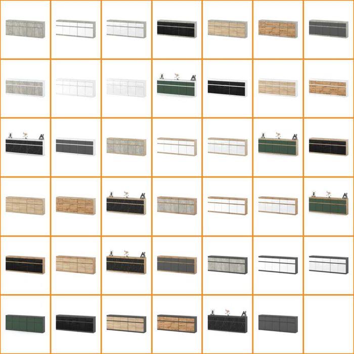 Komoda Duża Best Oleksa 200cm Nowoczesna Szafka Z 5 Szufladami Pojemna