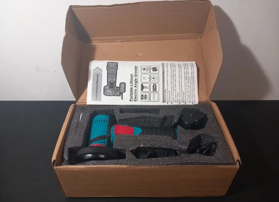 Mini szlifierka akumulatorowa 12V + ładowarka + tarcze