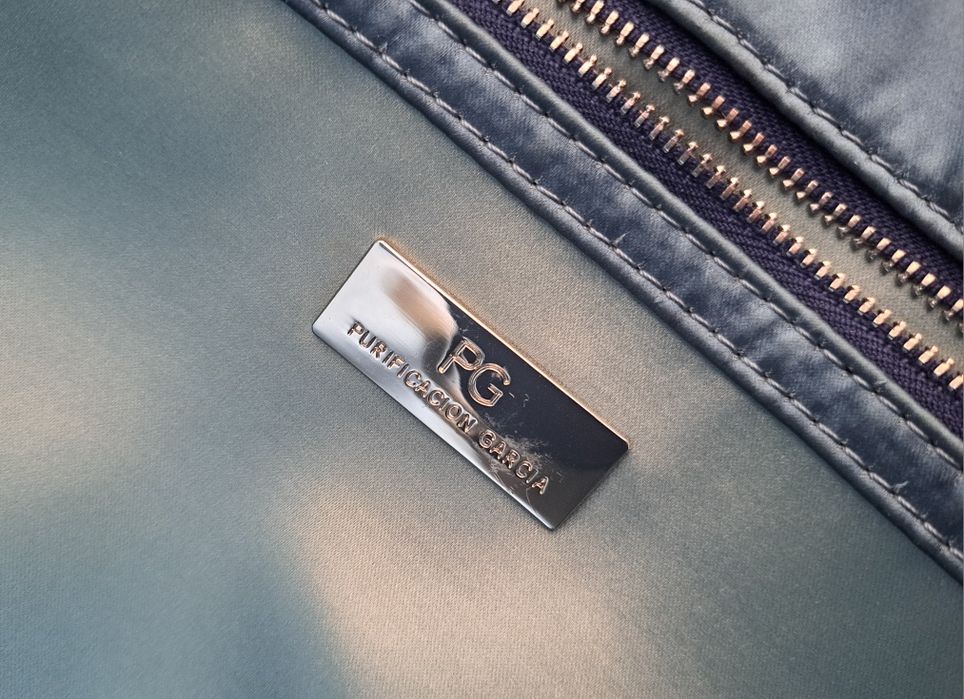 Shoulder Bag Silver Blue Purificación García