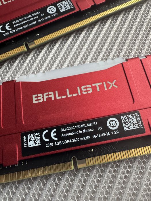 Оперативна пам'ять Ballistix DDR4 16GB 3600 MHz (2x8GB)