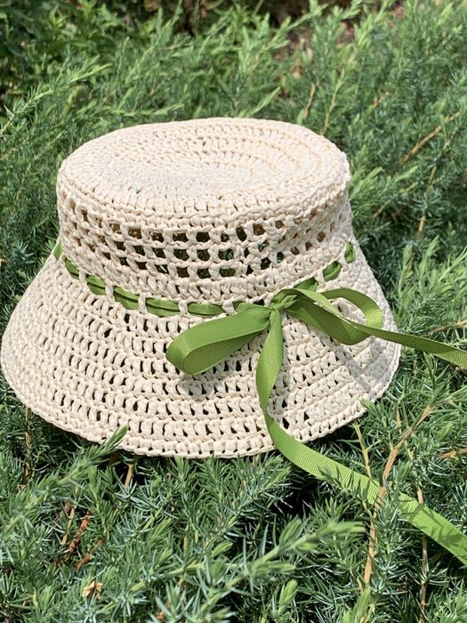 Капелюшки, панамки із рафіі, ручна робота