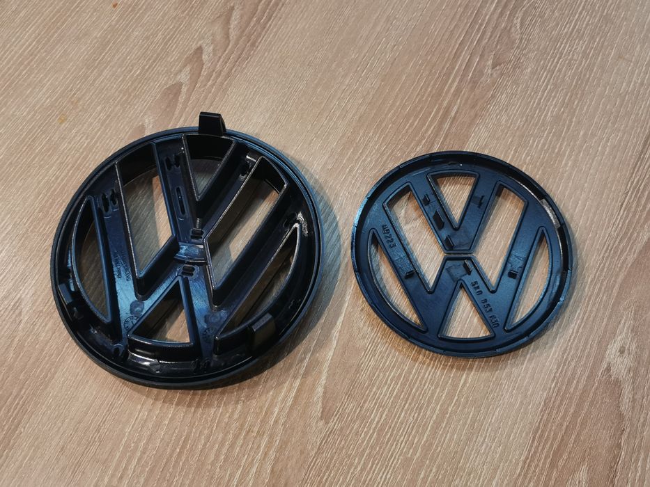 Emblemat przód tył czarny VW Golf 6 piano black