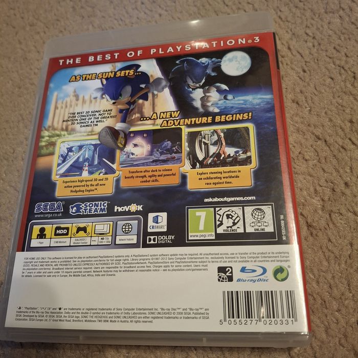 Gra Sonic Unleashed PS3