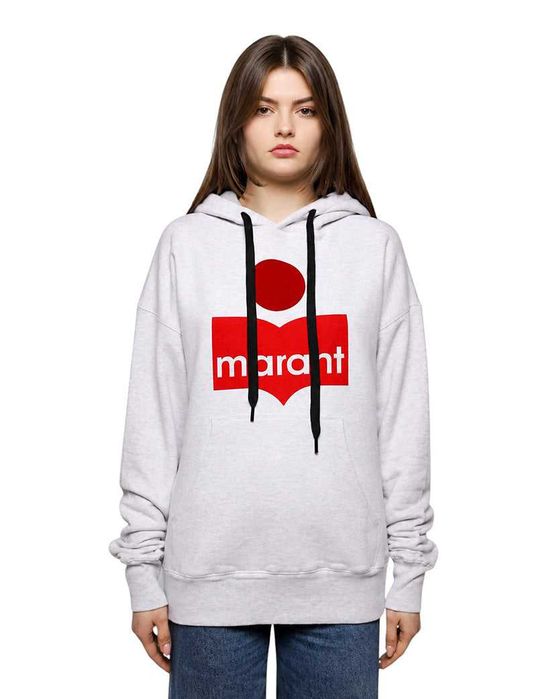 Худі Isabel Marant Étoile Mansel flocked-logo hoodie Neon Pink \ Ecru/Red \ Blue \ Grey/Green/Blue \ Raspberry Pink \ Rosewood