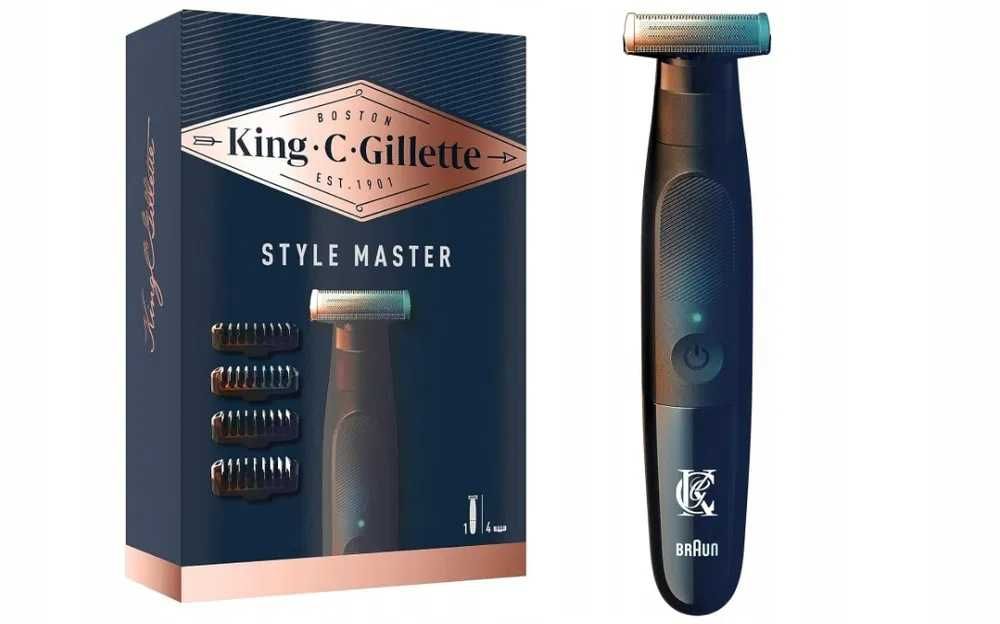 King C. Gillette Style Master Bezprzewodowy trymer 4 nasadki
