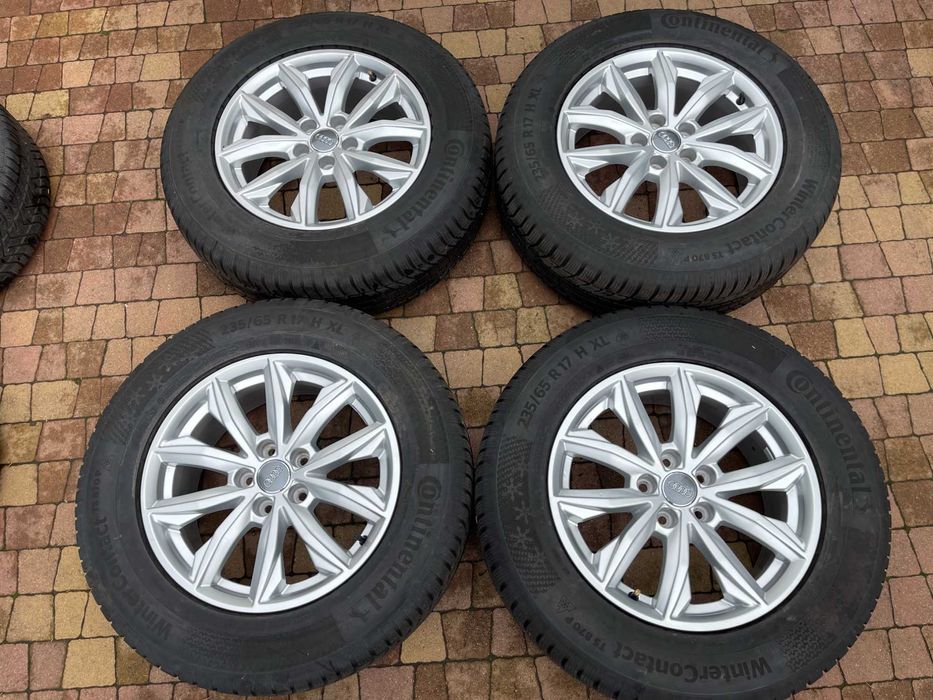 3906. Koła zimowe Audi Q5 8R oryginał 5x112 ET34 235/65/17 6.5/7.5mm
