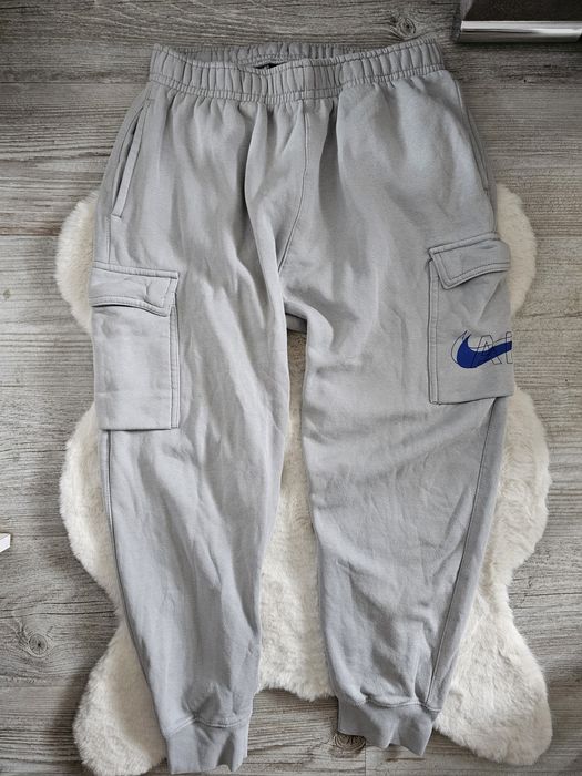 Spodnie dresowe Nike Air Rozmiar M Szare Dres dresy Nike Swoosh bojówki cargo