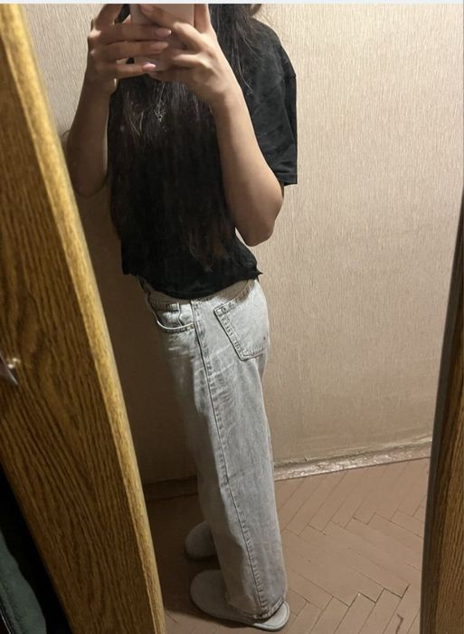 Джинсы серые с Bershka