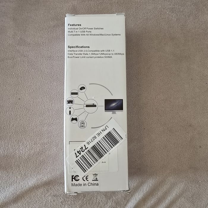 Rozdzielacz USB Lobkin  7 portów