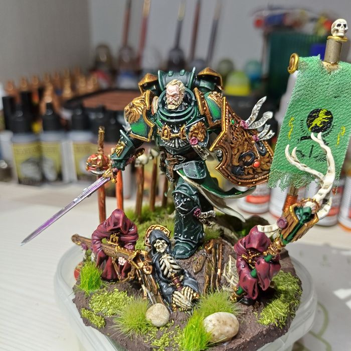 Warhammer 40,000 Lion El'Jonson (Лион Эль'Джонсон) — Примарх Dark Angels | PRO Paint | Коллекционная миниатюра | Ручная покраска