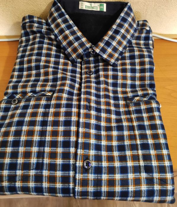 НОВАЯ мужская рубашка на флисе