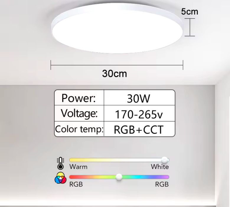 Luz de teto inteligente Rgb
