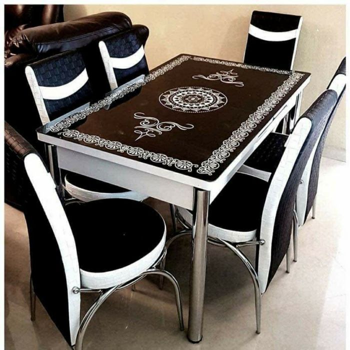 Столи на кухню, скло, малюнок 3d, ціна за комплект