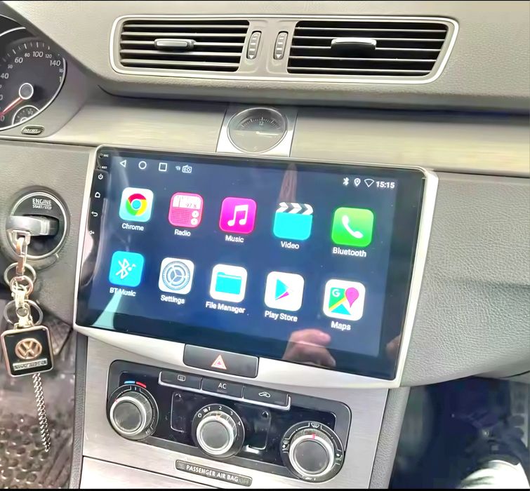 Rádio Android 14 com GPS Volkswagen Passat B6/B7 (Artigo Novo)
