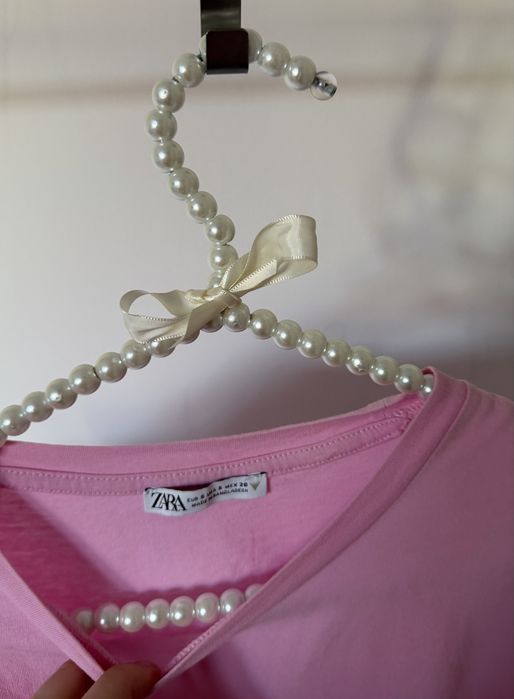 Zara bluzka krótki rękaw z falbanami S