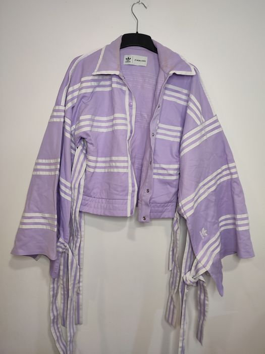 Adidas kurtka jeansowa z wiązanymi ramionami M