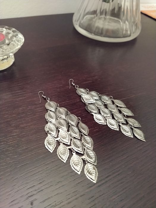 Brincos prateados boho chic - Novos!