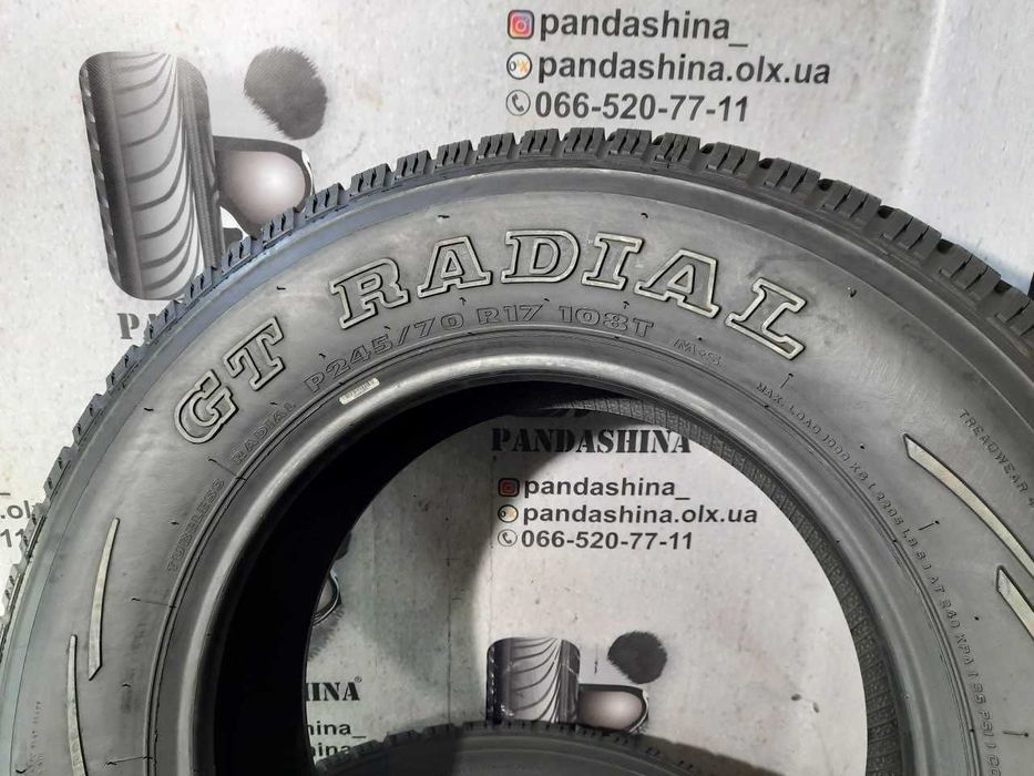 Шини 10мм 245/70 R17 GT RADIAL Savero H/T plus б/у Літо склад