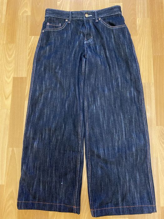 Джинсові широкі штані розміру 34