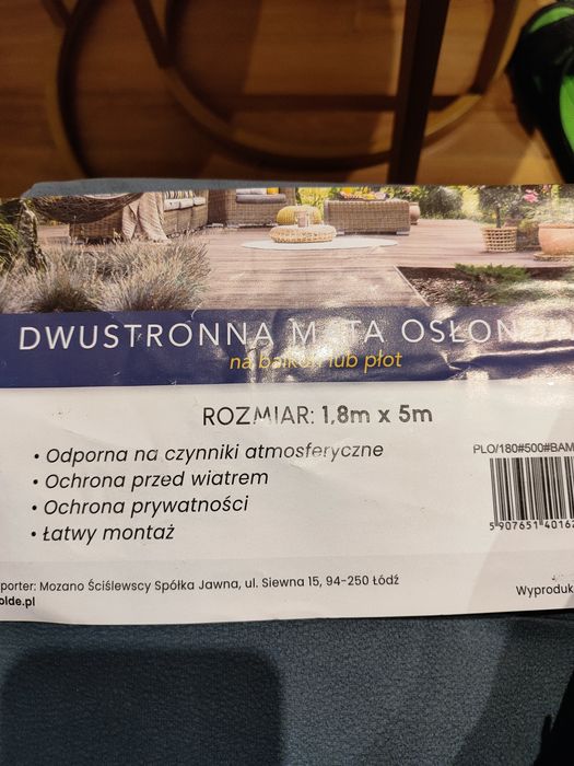 Dwustronna osłona na balkon lub płot oferta 5 paczek