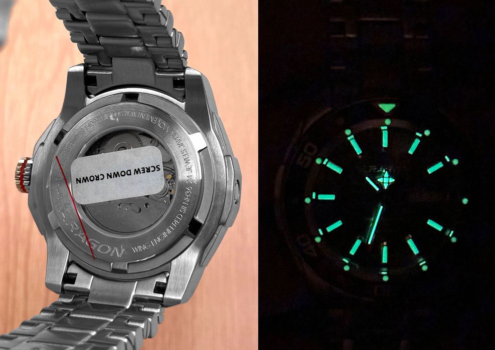 Часы ARAGON Superjet 346BRN NH36A 44mm. Automatic 500 MT.