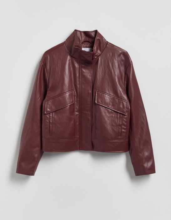 -50% Нова куртка Reserved еко-шкіра бордова XS/S/M/L з біркою