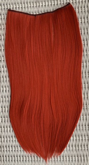 Premium Ultra włosy doczepiane, czerwony, flip in, hairband 47.