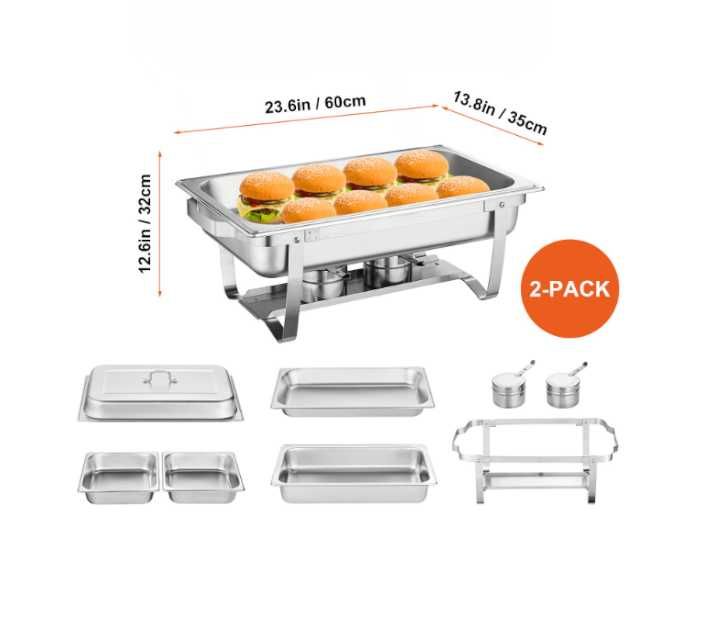 Profesjonalny Zestaw Pojemników do Podgrzewania Potraw DARMOWA DOSTAWA