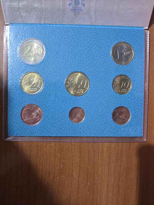 carteira oficial de moedas de Euro do Vaticano do ano de 2019