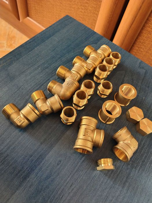 Kształtki mosiężne 1/2" NOWE