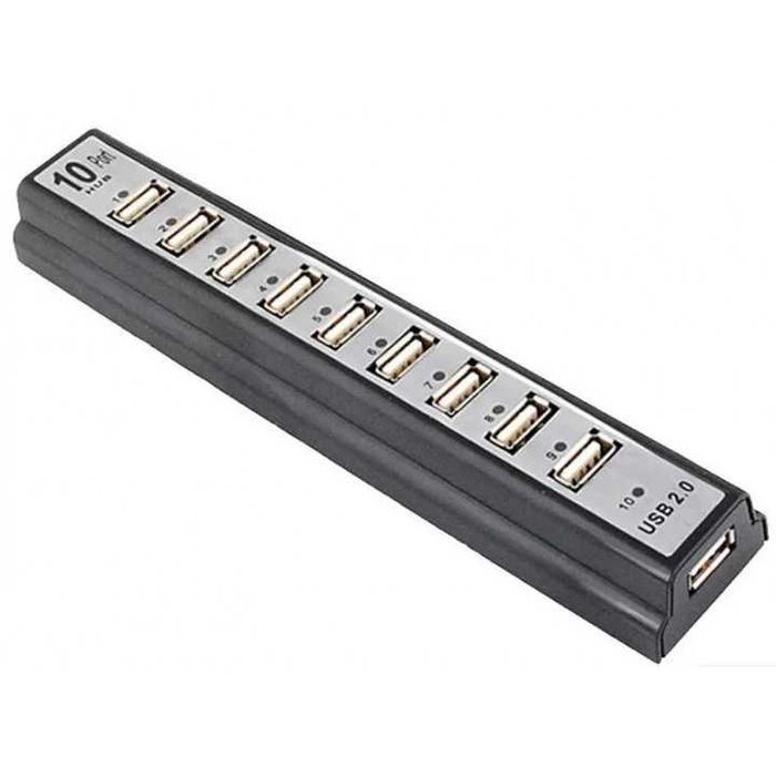 Розгалужувач USB HUB  10 портів з активною зарядкою 220V,Розгалужувач